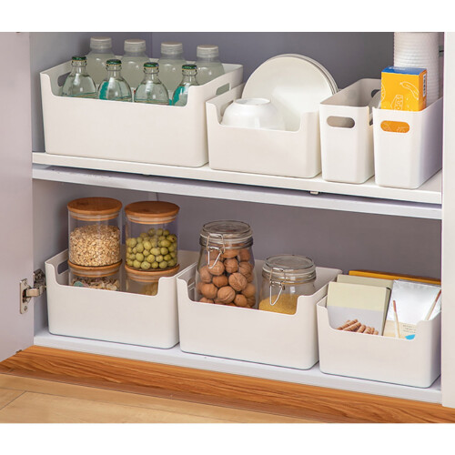 Plastic Kitchen Storage Box with Lid, Large Capacity