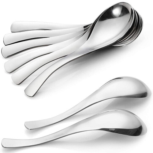Stainless Steel Soup Spoon Heavyweight 8 Pack