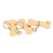 Targhetta identificativa in acciaio inossidabile per cani e gatti, elegante ciondolo, 4 cm x 2 cm, confezione da 3 pezzi.