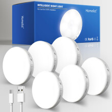 Homelist Motion Sensor Lights Indoor, Rechargeable Night Light, 6 Pack