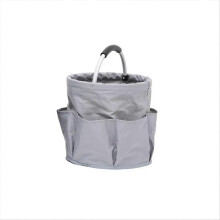 Graue, tragbare, faltbare Aufbewahrungstasche für Gartengeräte, Picknicks und Outdoor-Aktivitäten, 28 cm, Oxford-Gewebe