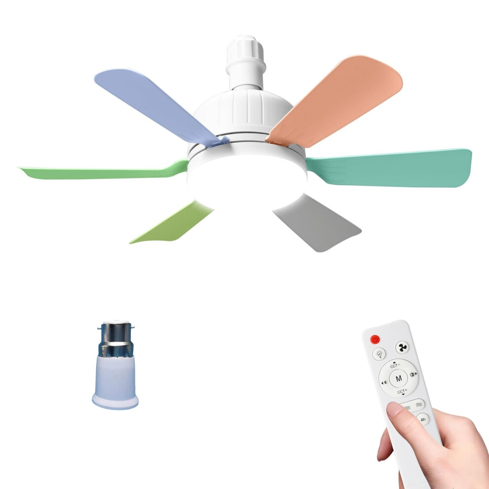 Kouamor 46Cm Ceiling Fan Bulb Bayonet Fitting, Ceilings Fans With & Remote Control, Ceiling Fans S Dimmable, E27/B22 Ceilings Lamp W Light 80339441