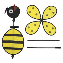 Large Bee Windmill Whirligig Wind Spinner for Garden Outdoor Decoration and Child Play
