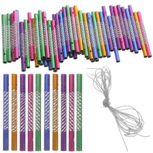 Tubi metallo per campanelli a vento, finitura ossidata resistente, ideali per decorazioni fai da te e asili nido