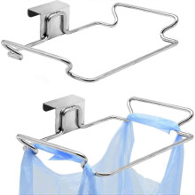 Hängender Müllbeutelhalter aus Edelstahl, 2er-Pack, Türmontage-Mülleimer für Küchenschränke