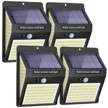 litogo [4 Pack 140LED Solar Security Lights Outdoor, Solar Motion Sensor Lights 270ºWide Angle Waterproof Solar Powered Durable Wall Lights Outside 3