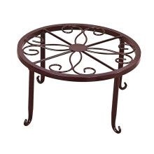 Supporto per piante in metallo marrone resistente, ideale per giardino, patio e interni, porta vasi decorativo.