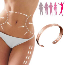 Brazalete de drenaje linfático de cobre para la pérdida de peso y la relajación muscular, con soporte de compresión ajustable para uso diari