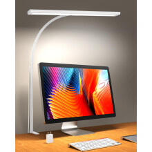 iFalarila 160 LED Desk Lamp - Super Bright Dimmable Clamp Lamp for Home Office with 3 Colour Temperatures and 10 Brightness Levels, Office Lamp with