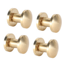 Kit de 50 remaches de latón de 8 mm para cuero, bolsos, ropa, proyectos de manualidades y accesorios de reparación.