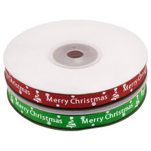 Merry Christmas Grosgrain Ribbon 3/8 Inch 50 Yards