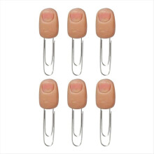 Marcapáginas realistas con forma de dedo, juego de 6 marcapáginas divertidos con forma de dedo, marcadores de página originales para libros,