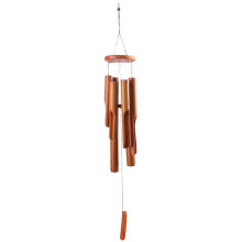 Bambus-Windspiel für Garten und Terrasse, natürliche Hängedekoration für den Außenbereich mit klarem Klang, 75 cm