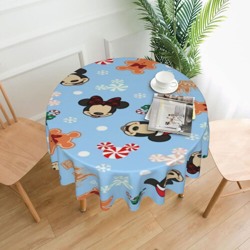 Polyester Round Tablecloth 60 in – Waterproof, Wrinkle