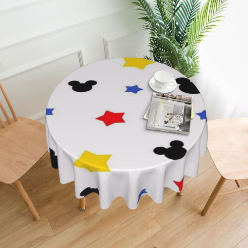 Polyester Round Tablecloth 60 in – Waterproof, Stain