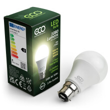 ECO 3 Pin BC3, 8W Energy Saving LED Light Bulb, 75W Equivalent, Warm White 3000K, Non-Dimmable, 15,000hrs Lifetime.