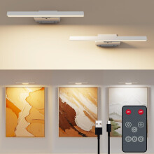Coollamp 2PACK Picture Lights for Wall, Cordless Dart Board Light, Battery Operated Wall Light, LED Wall Lights for Pictures,Frames&Art Painting, 3 C