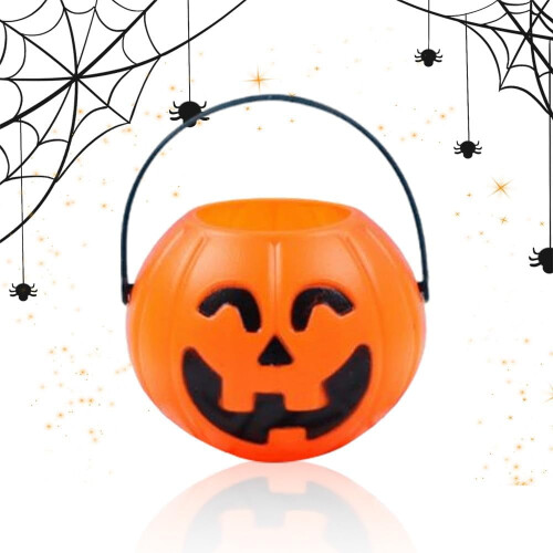 Halloween plastic pumpkin bucket reusable 1 piece