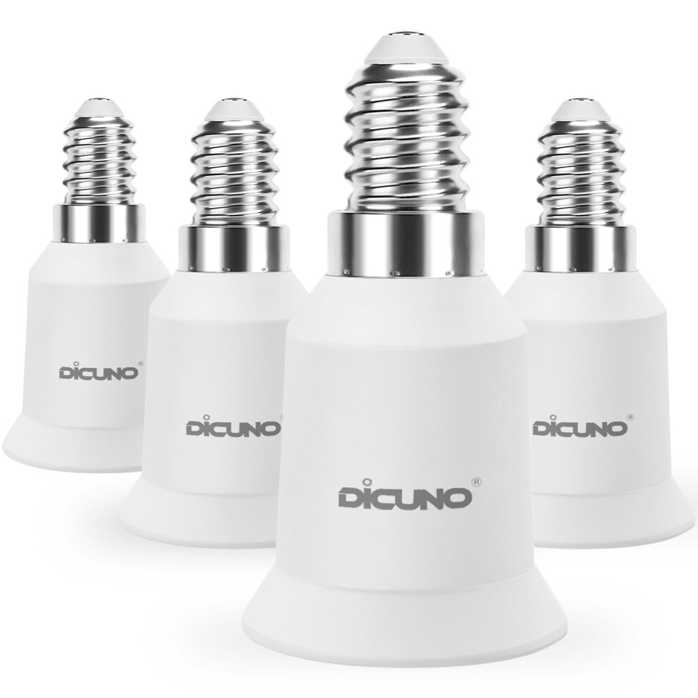 Dicuno E14 To E27 Socket Converter 4-Pack Socket Adapter Small Screw To Screw Lamp Base Adapter For Led Bulbs And Incandescent Bulbs And Cfl Bulbs-Pa 36801138