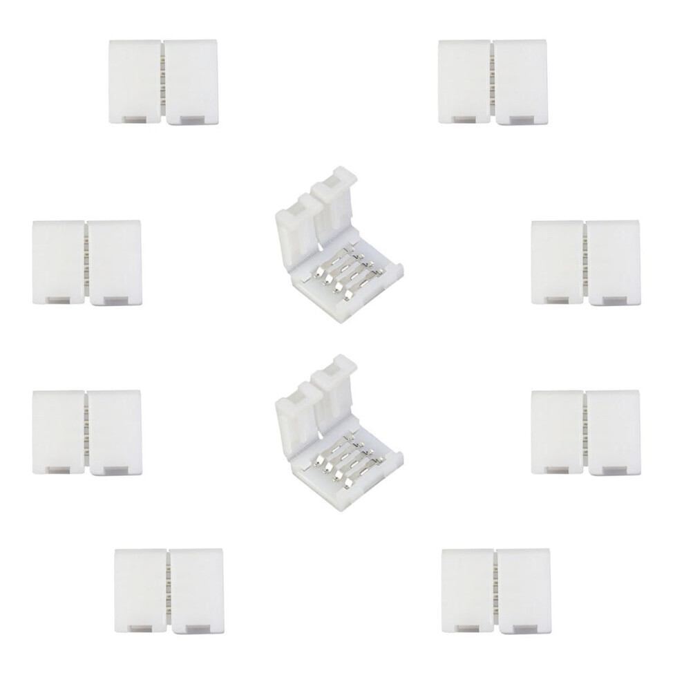 Litaelek Led Strip Connector For 8Mm Smd 2835 3528 Rgb Leds - 10Pcs Solderless, Quick Connector 46170835