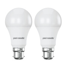 paul russells B22 Bayonet Cap LED Light, 13W = 100W Equivalent Bulb, 1521 Lumens, 2700K Standard BC A60 LED GLS, Bright Large Energy Saving Non-Dimma