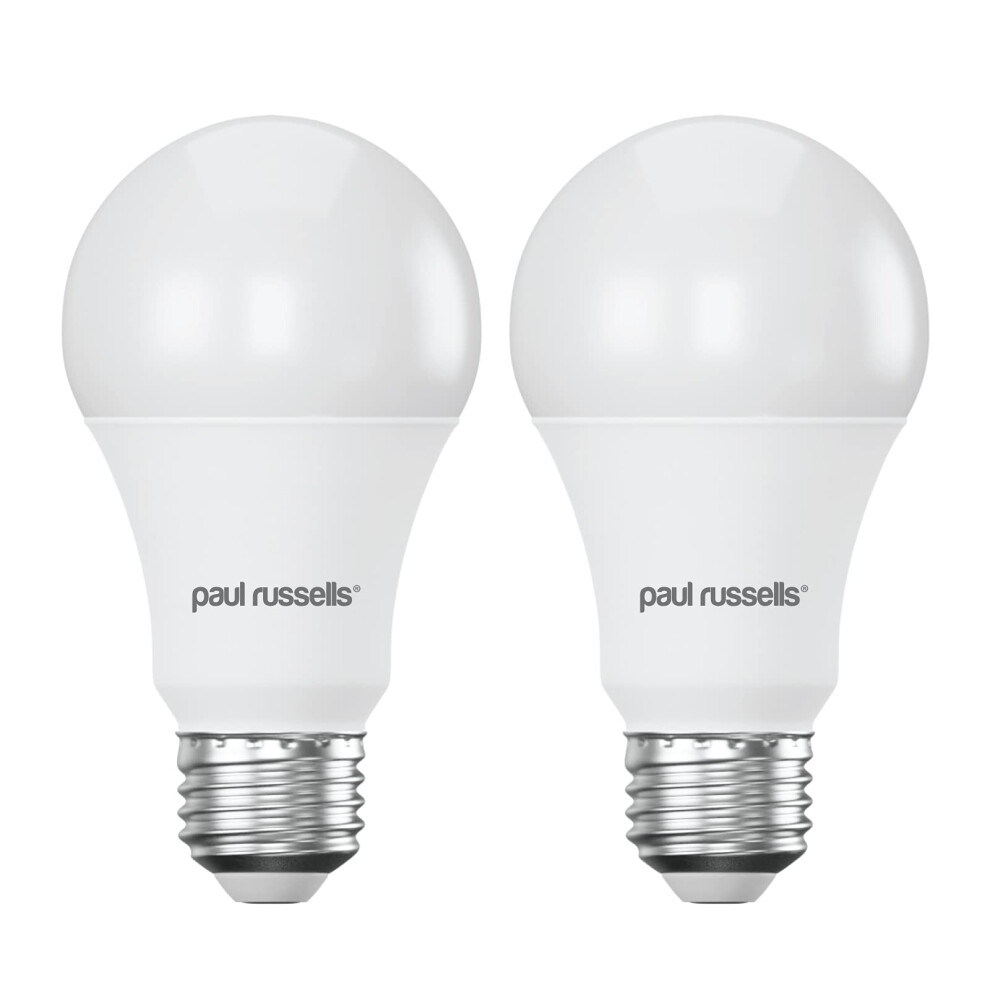 Paul Russells E27 Edison Screw Led 13W = 100W Equivalent Bulbs, 1521 Lumens, 4000K Standard Es A60 Led Gls, Natural Large Energy Saving Non-Di Light 11523086