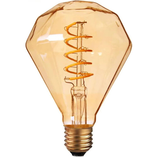 LEDSone Vintage LED Diamond Light Bulb, Warm 2700K, E27, 4W