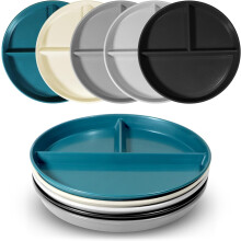 MGEZCOO 9-inch round divided plate 5 pcs