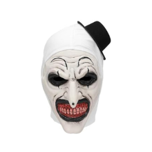 Halloween-kauhunaamio, pelottava pelle-jokeriasu aikuisille tarkoitettuun juhlacosplay-asuun realistisella kauhudesignilla