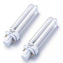 Akynite G24d-2 18W 2 Pin Compact Fluorescent Lamp, PLC 827 Warm White 2700k, 1200LM, 2U Shape, AC 220-240V, CFL 2 Pins Energy Saving Light Bulb, 2pcs