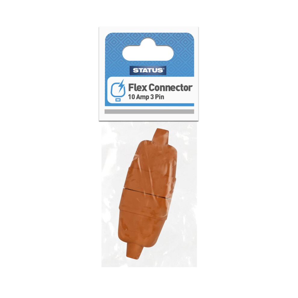 Status Flex Connector | 10A 3 Pin Electric Cable Connector | S3pin10aofcb6 Orange