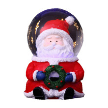 Christmas Snow Globe Santa Figurine 2.7in