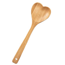 Heart-Shaped Bamboo Stirring Spoon Kitchen Utensil