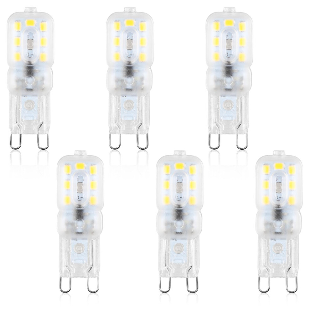 Draymora 6 Pack G9 Led Bulbs Warm 3000K 2.5W To 20W 220 Lumens 21W Equivalent 360 Beam Angle With Transparent Lens Ac220-240V Led Bulb M White/Light 45959394