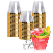 Gold Plastic Cups 9 oz 100 pcs