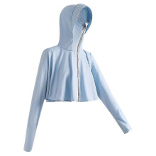 (Blue) Ice Silk Sun Protection Clothing Uv Protection Shawl For Cycling For Summer-e