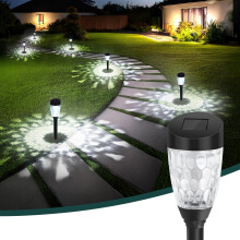 Aigostar Solar Lights Outdoor Garden, 12 Pack Outdoor Lights Solar Powered Stake Lights, Waterproof Solar Pathway Lights, LED Garden Light Ornaments