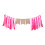 First Birthday Banner Pink Burlap with Ribbon 1 pc 1