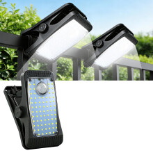Hqynss Clip On Solar Light Outdoor 1500mAh, New Enhanced LED Outdoor Solar Light, Motion Detection Sensor Light, Waterproof Atmosphere Decorative Lig