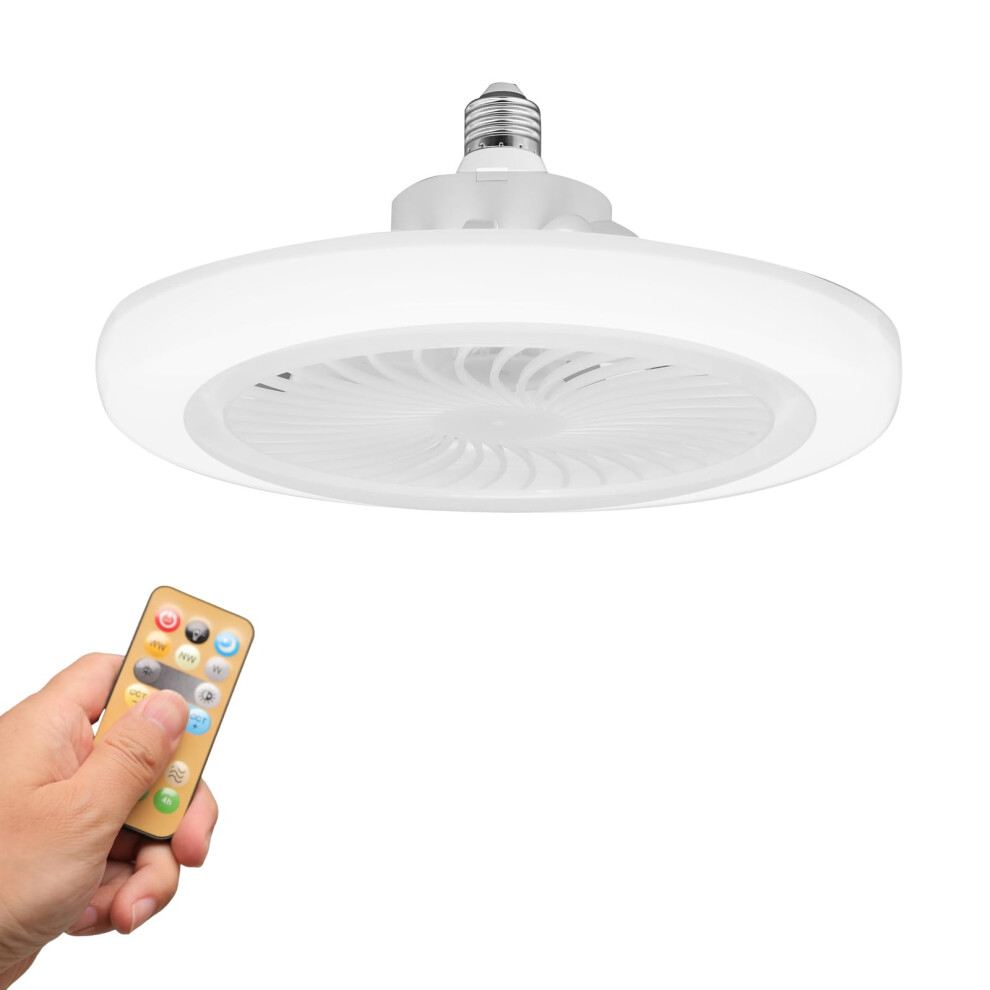 Kouamor 26Cm 3 In 1 Ceiling Fans With S And Remote Control, E27 3 Speeds 3 Color Temperature Ceiling Fan Dimmable, Led 3000-6500K Quiet Ce Light 59193876