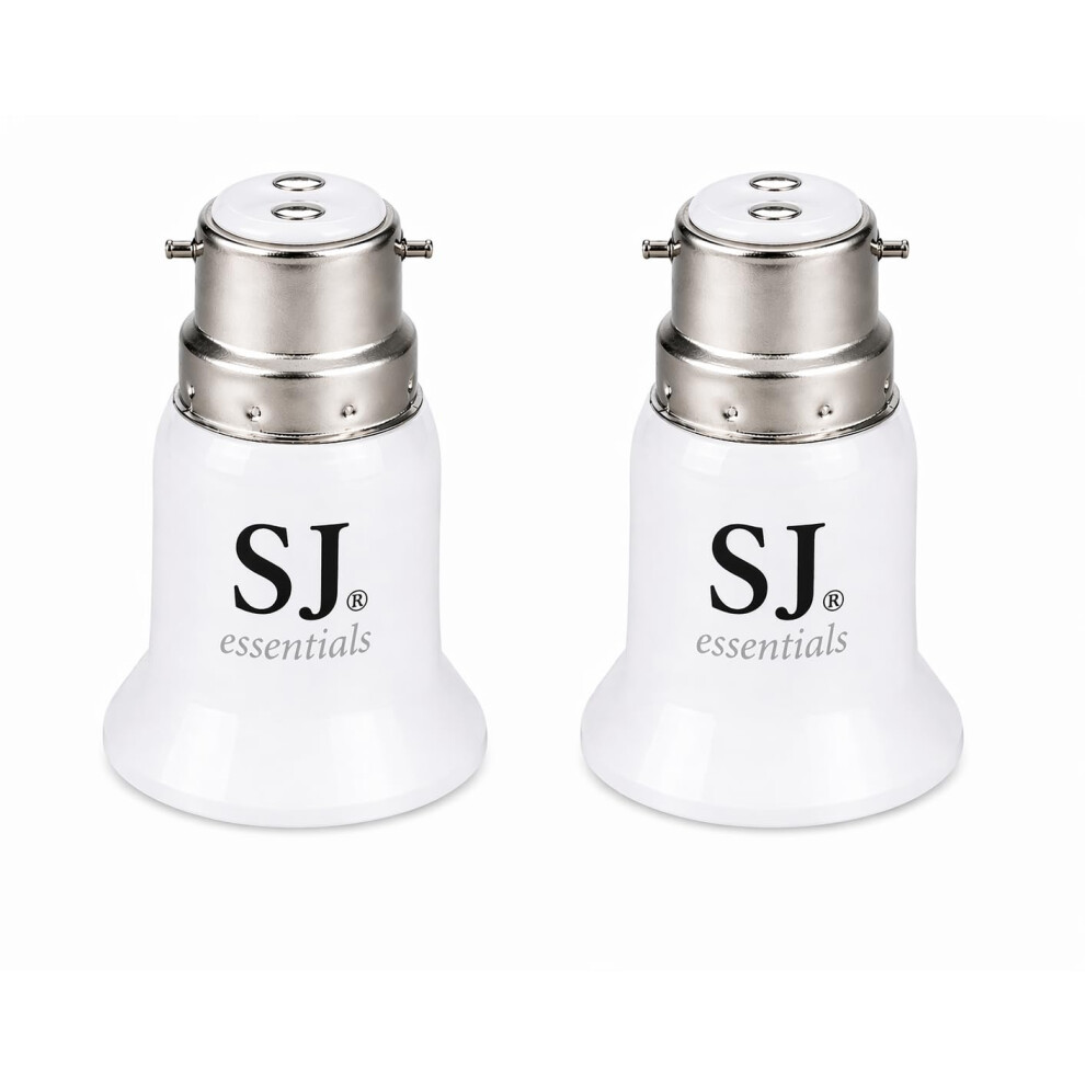 Sj Essentials B22 To E27 Socket Converter, E27 To B22 Lamp Holder Adapter, Bulb Converter For Led, Incandescent, Cfl Bulbs, 100-250V Durable La Light 89233030