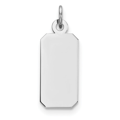 Sterling Silver Rhodium-Plated Disc Charm 26mm