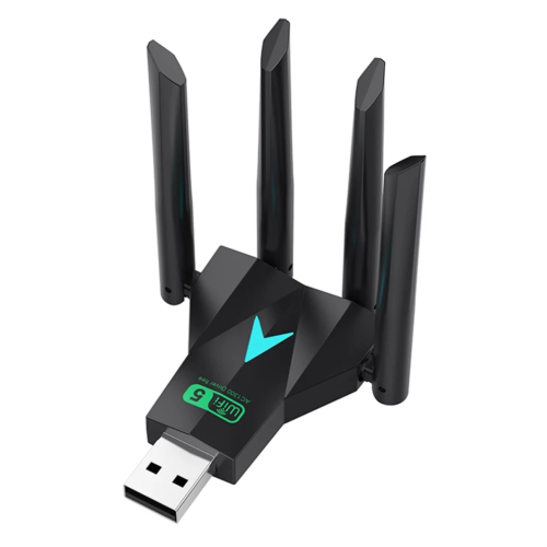 Προσαρμογέας USB WiFi διπλής ζώνης 1300Mbps, ασύρματο dongle 2,4GHz και 5GHz για υπολογιστή, φο