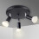 Sweier Black Ceiling Spotlights, 5W GU10 Adjustable Arm Kitchen Lights Ceiling 3 Way Warm White 3000K 1