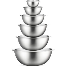 Ensemble de bols mélangeurs en acier inoxydable Limei - Nettoyage facile, design empilable pour le rangement, idéal pour la cuisine, la pâtisserie