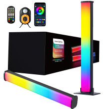 Auplf RGBIC Light Bars, TV Backlight Sync with Music Gaming Lights USB Port for PC, TV, Room Decoration Work with Sensor & Remote Control & APP Contr