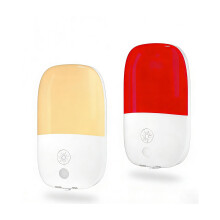 TobeBright 670nm Red Light Night Light for Sleep, Red Light for Bedroom with 2500K Amber & Dusk-to-Dawn Sensor, Dimmable Auto On/Off Plug-in Nightlig