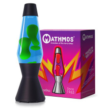 MATHMOS Astro Lava Lamp in Matt Black | UK Inventors of The 1963 Design Classic | Blue & Green Lava Lamps Handmade in Britain to The Highest Safety S