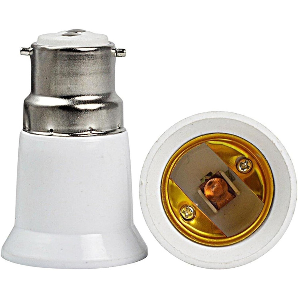 Squarezhenbo B22 To E27 Socket Converter, Socket Adapter, Bayonet To Screw Edison, Bc To Es Lamp Base Adapter For Led Bulbs And Incandescent Bulbs An 68479510