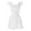 Retro White Apron with Pockets Adjustable Bib 1